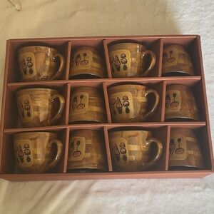 Brown Ceramic Mug Set